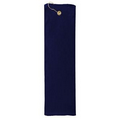 Velour Hemmed Golf Towel - Trifolded (Color Embroidered)